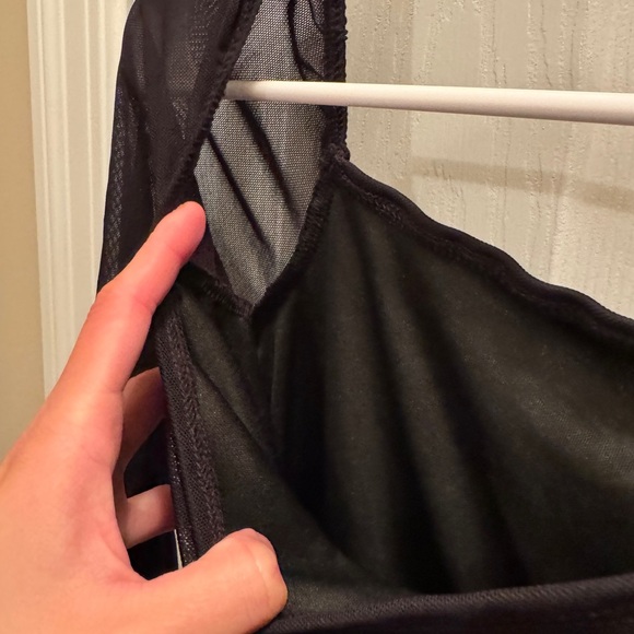 SHEIN PETITE Square Neck Ruched Mesh Panel Ruched Bodycon Mini Dress Petite XS - Picture 13 of 16